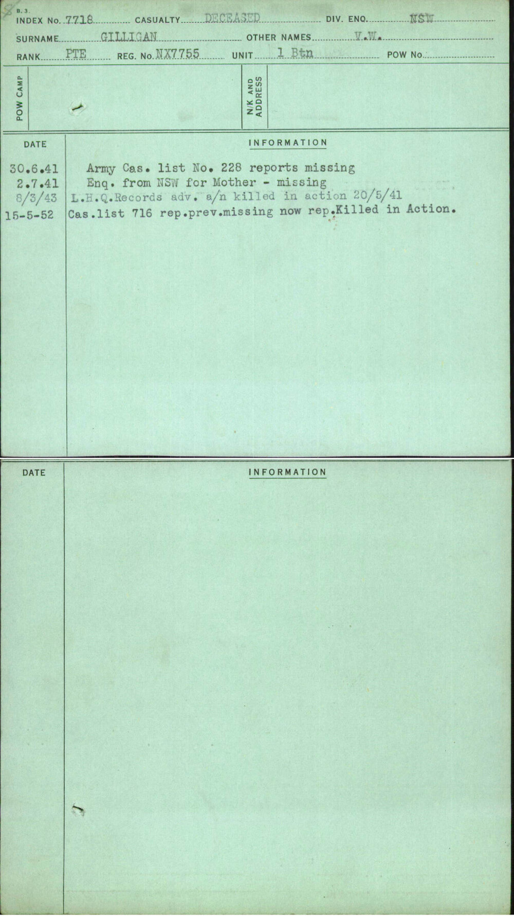 Gilligan, V W, NX7755