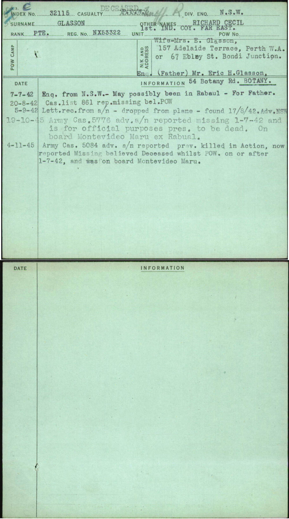 Glasson, Richard Cecil, NX53322