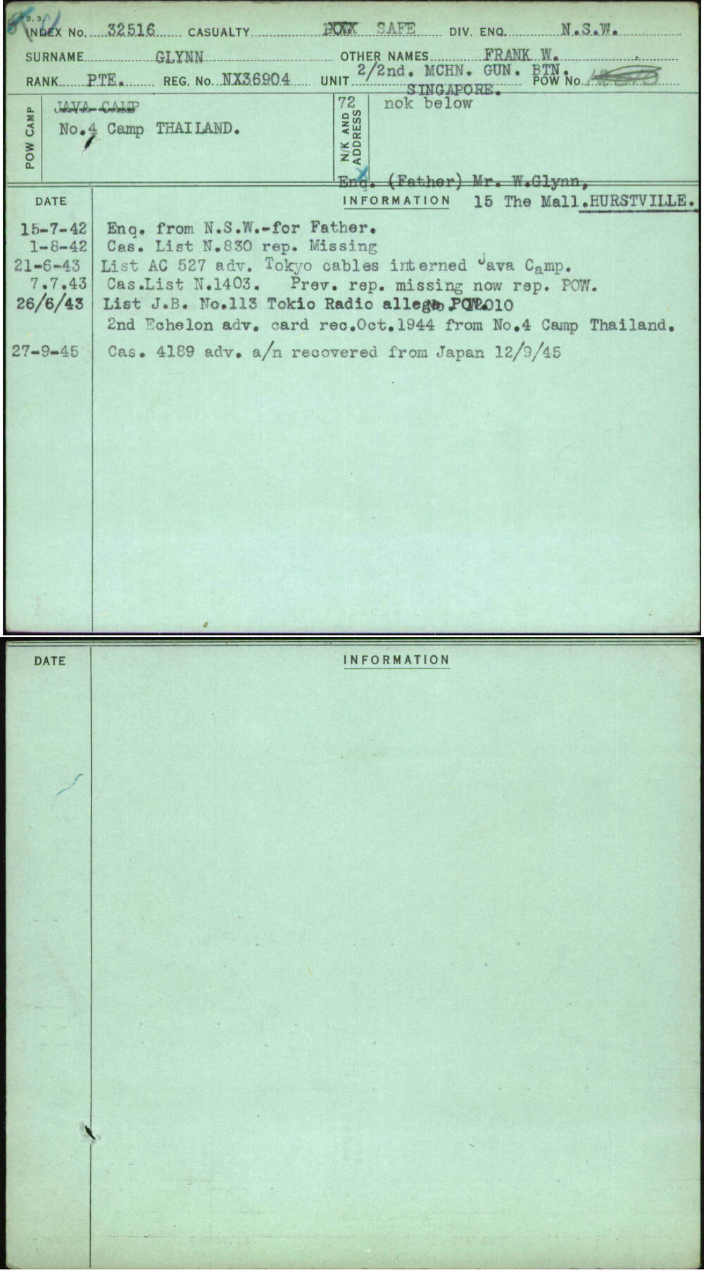 Glynn, Frank W, NX36904