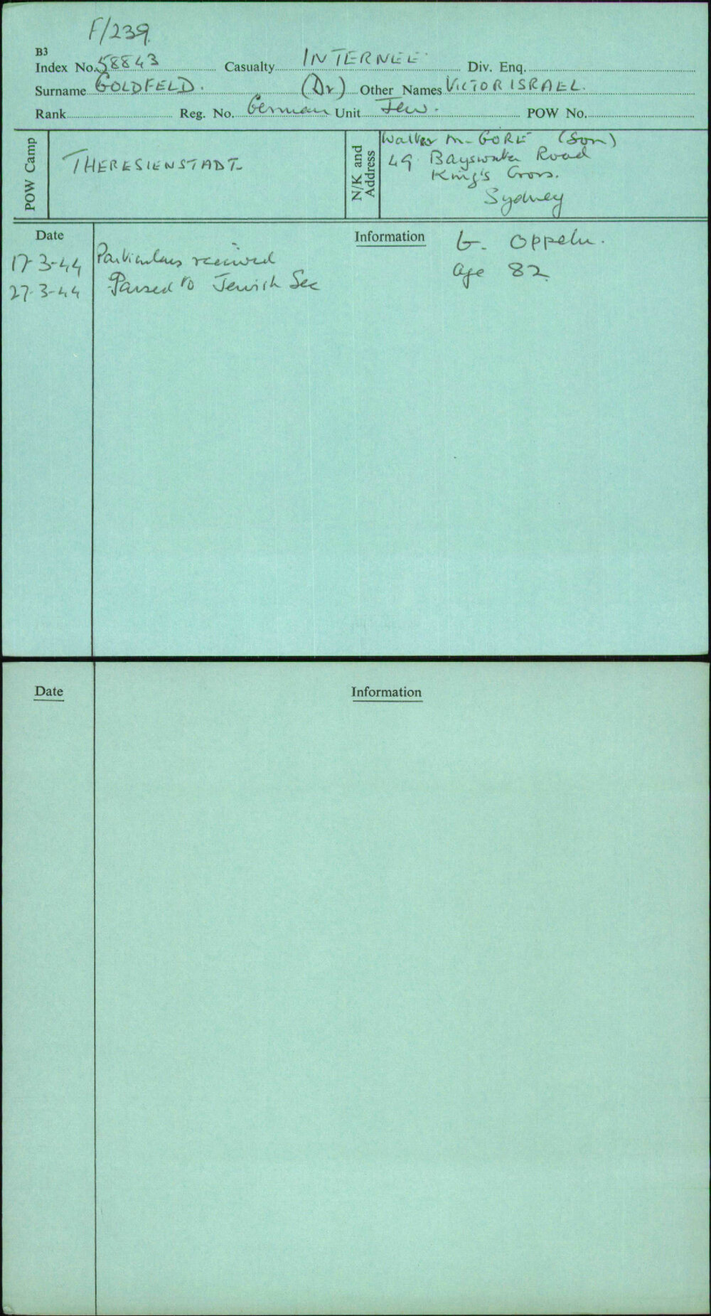 Goldfeld (Dr), Victorisrael, German