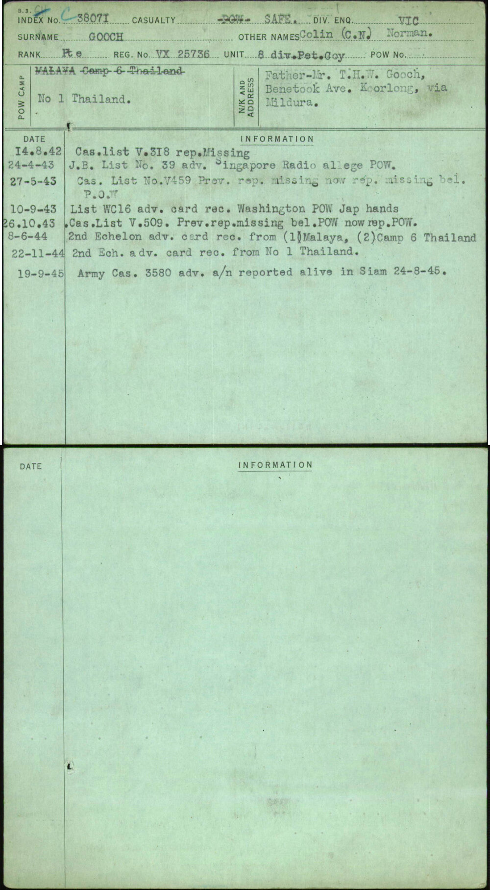 Gooch, Colin (C N) Norman, VX25736