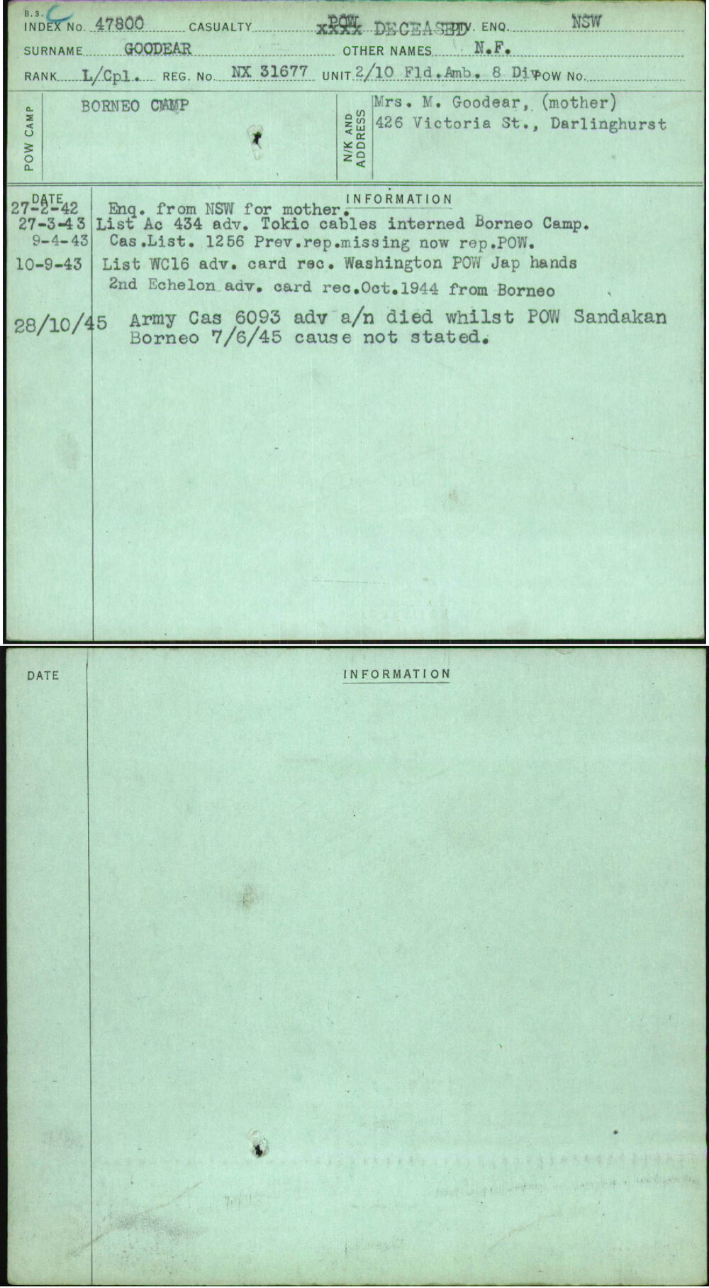 Goodear, N F, NX31677