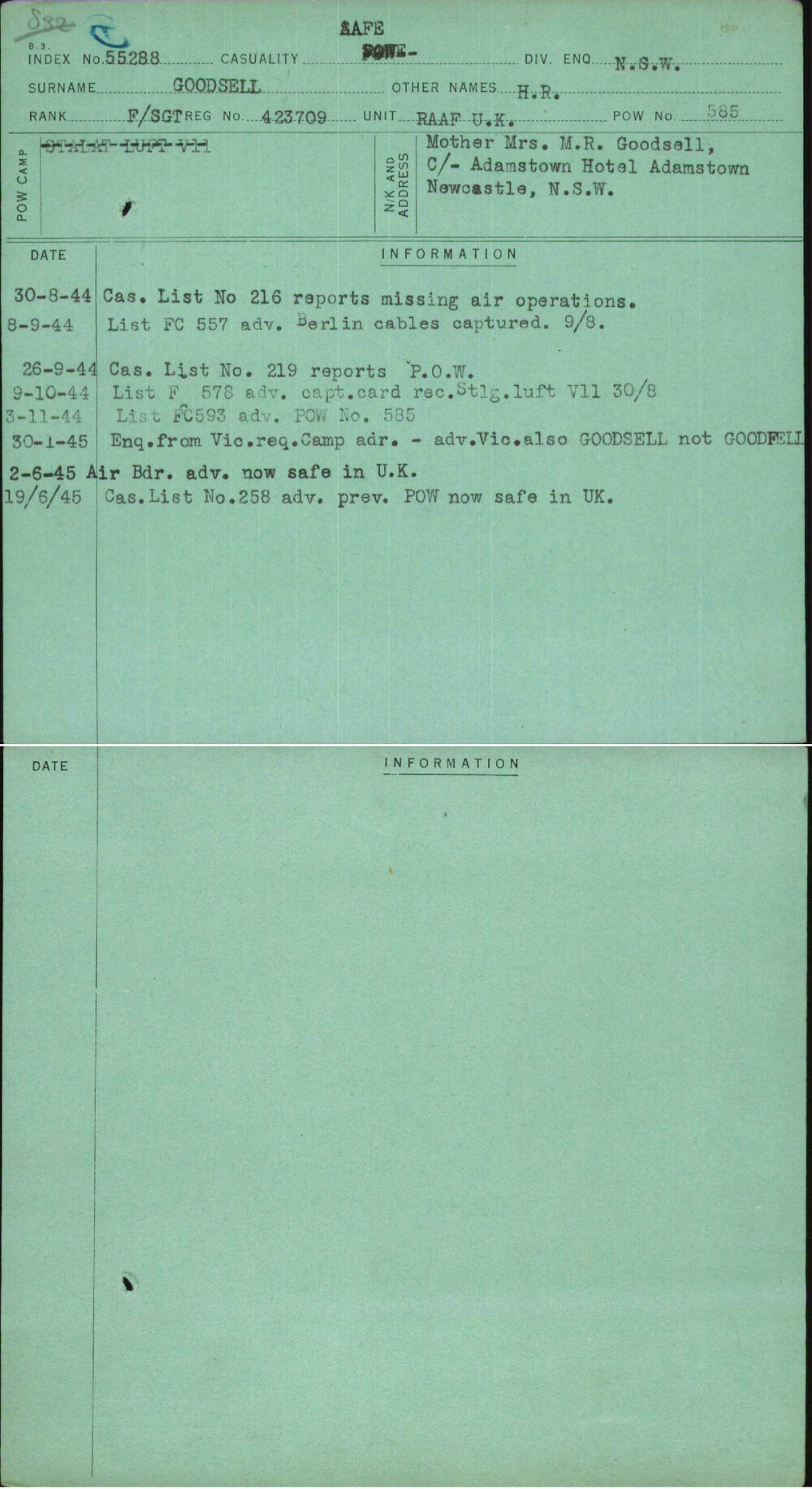 Goodsell, H R, 423709