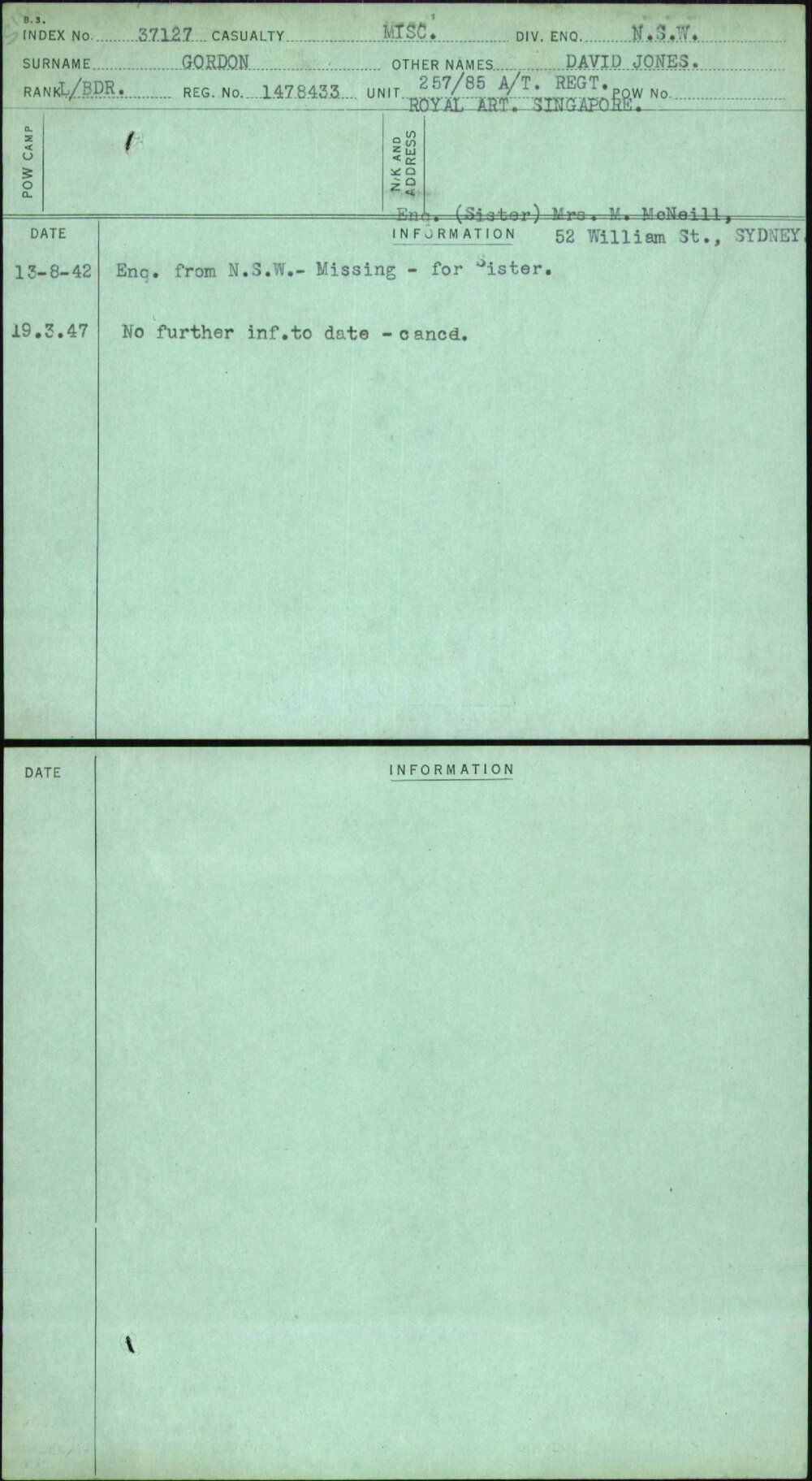 Gordon, David Jones, 1478433