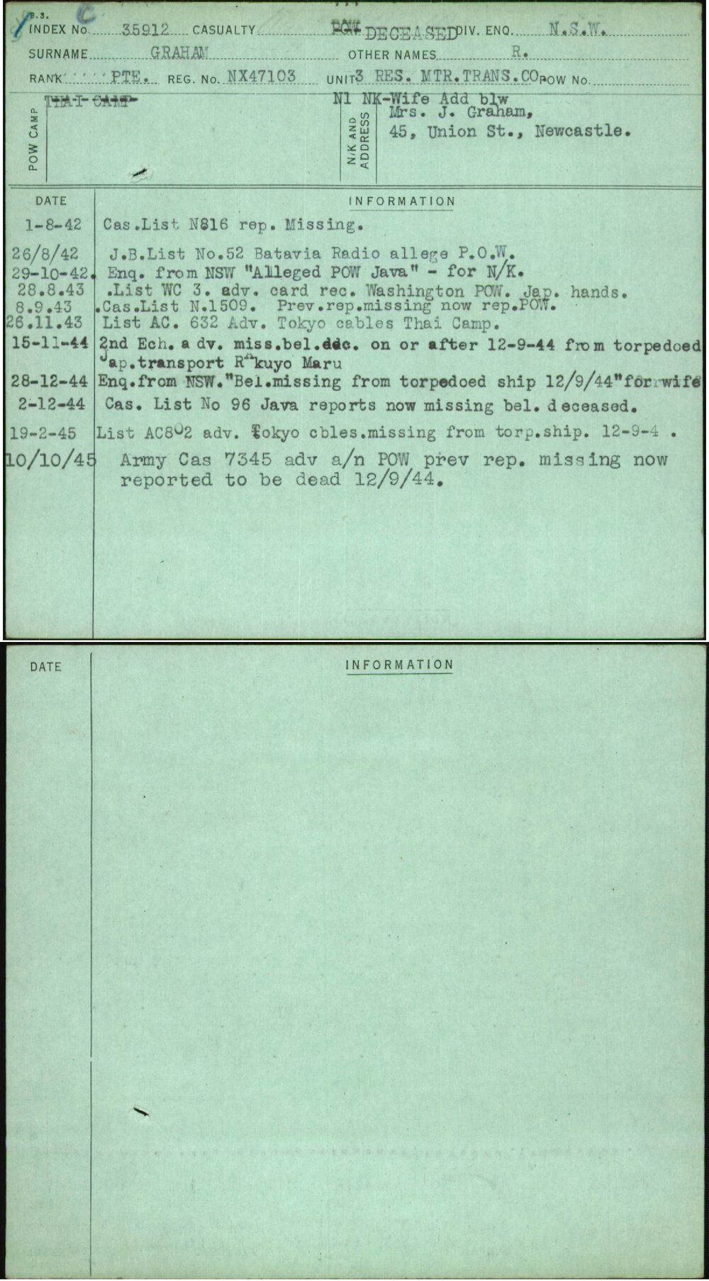 Graham, R, NX47103