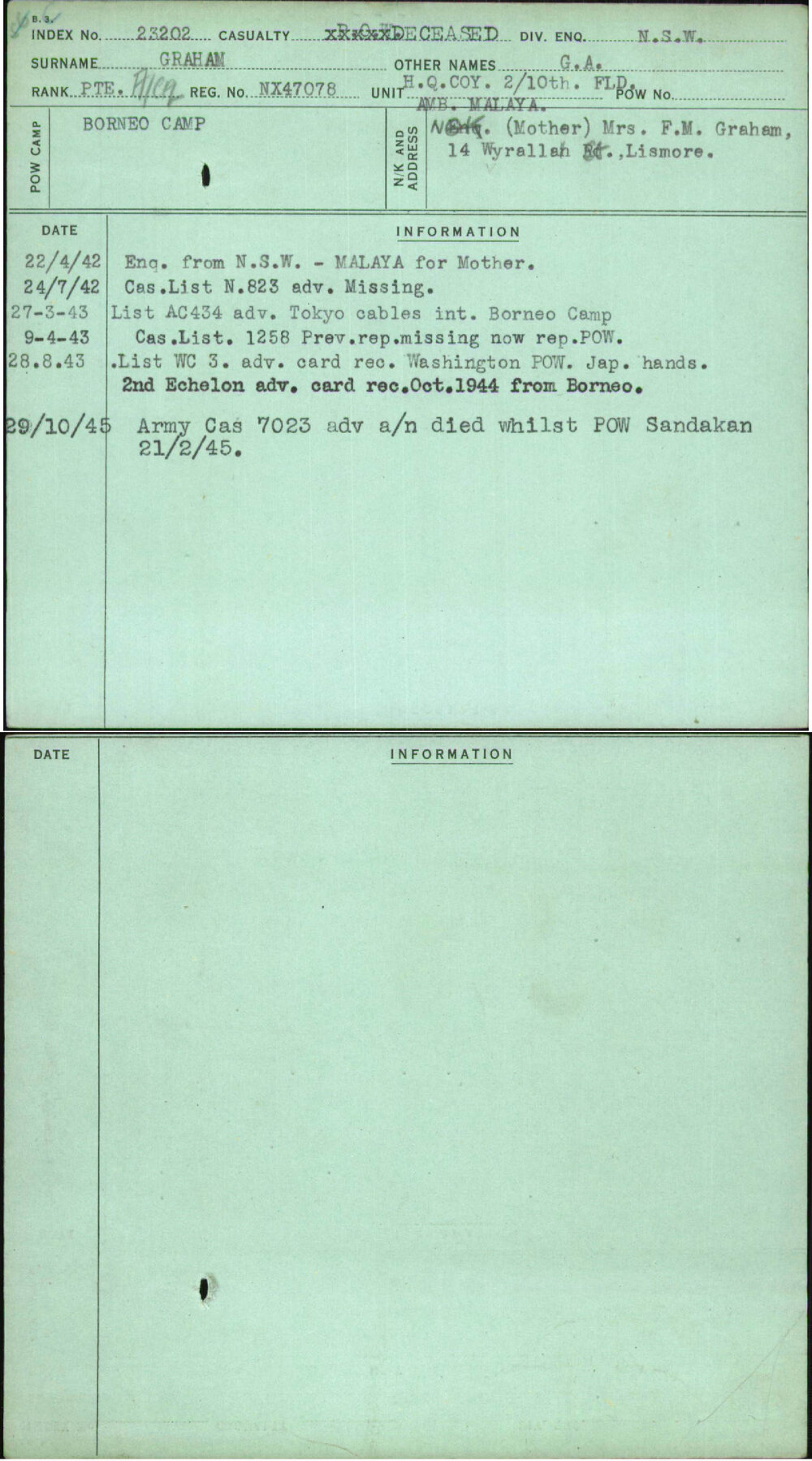 Graham, G A, NX47078