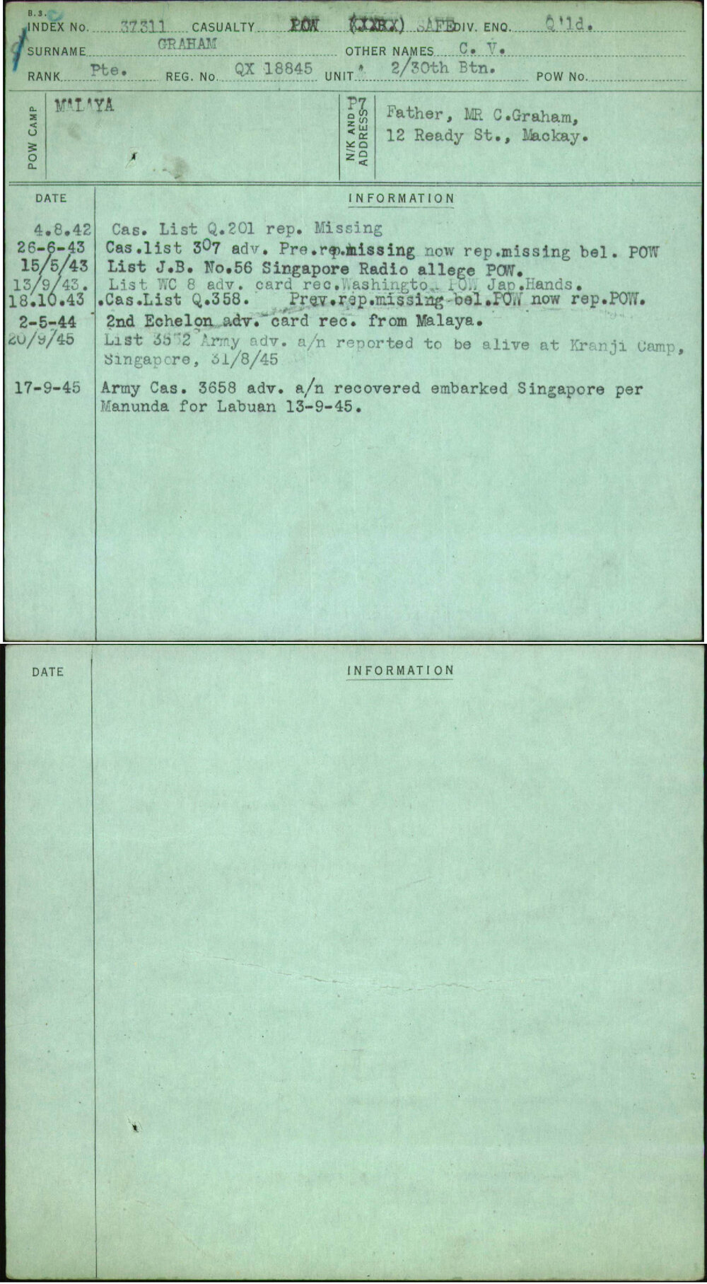 Graham, C V, QX18845