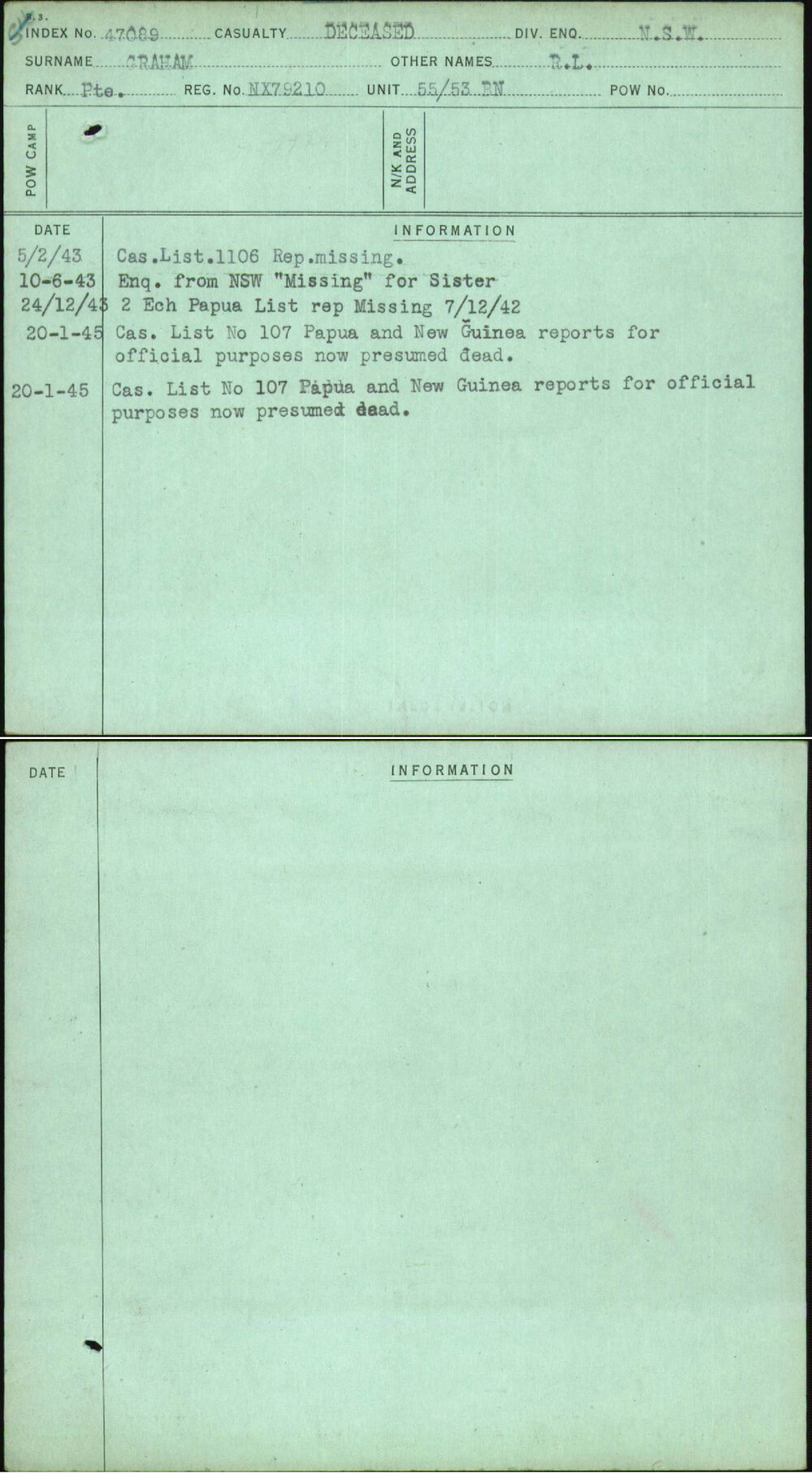 Graham, R L, NX79210