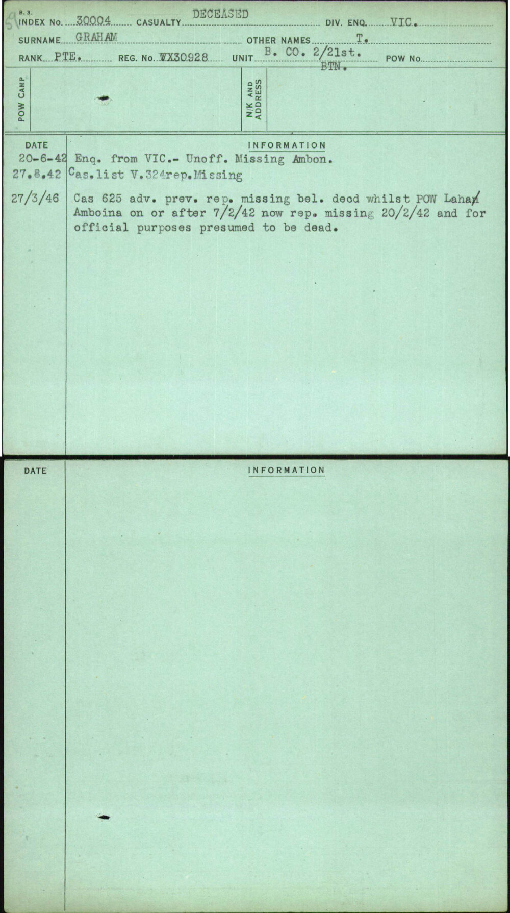 Graham, T, VX30928