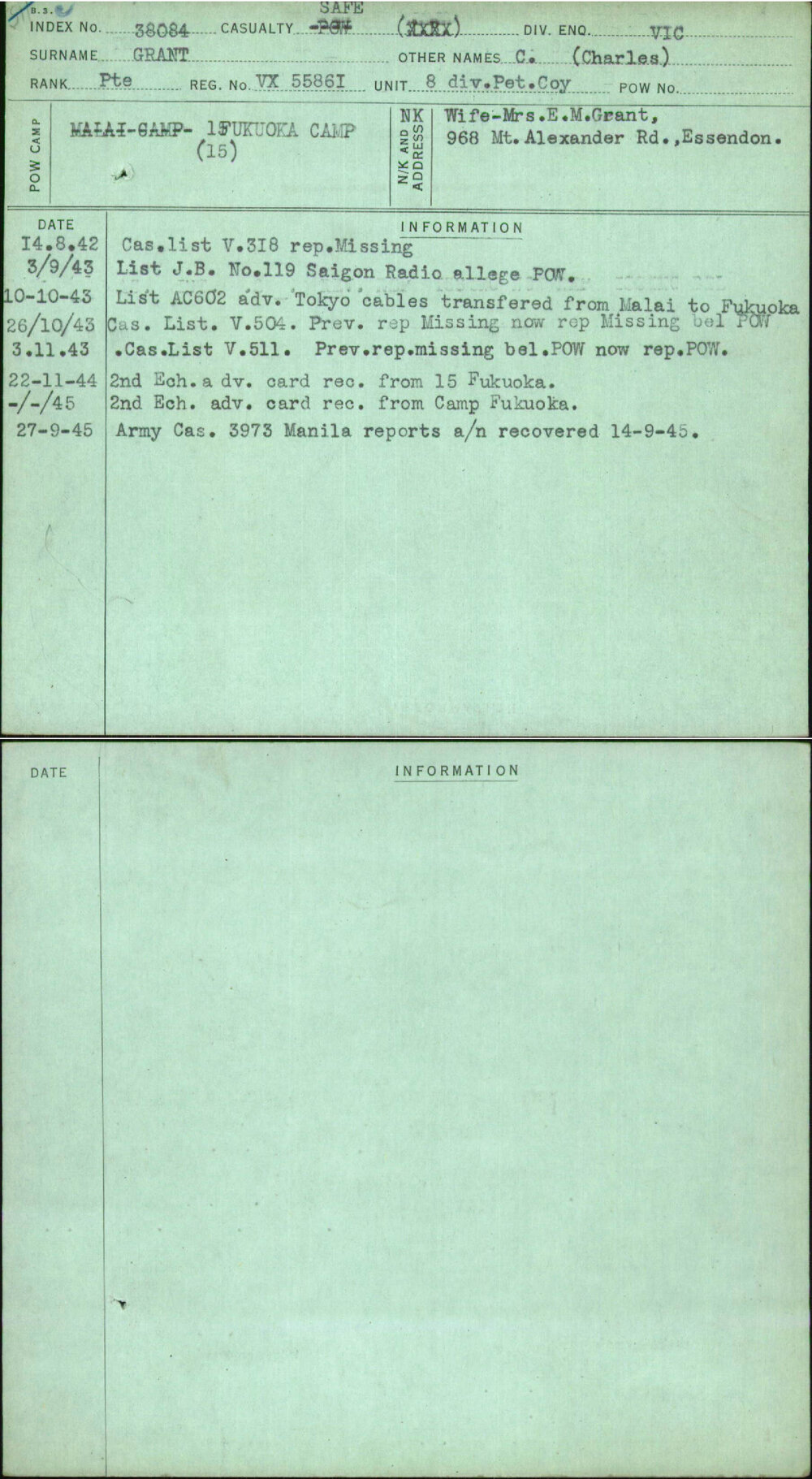 Grant, C (Charles), VX55861