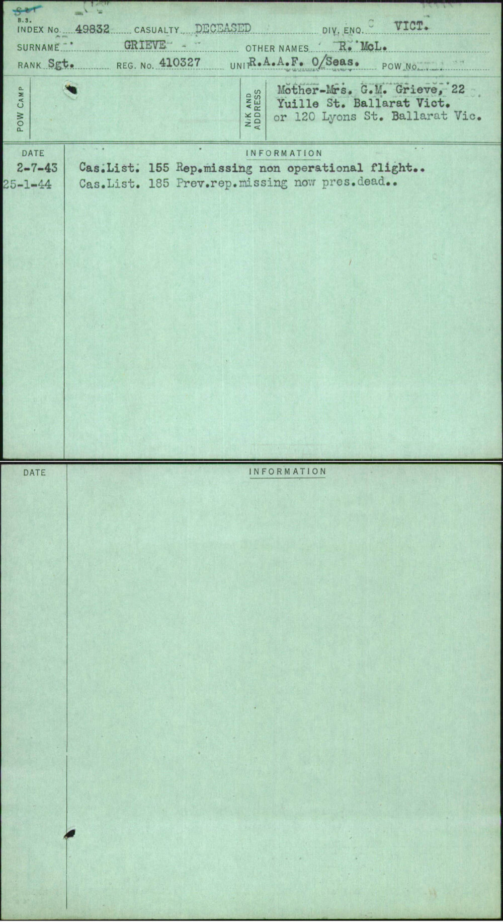 Grieve, R Mcl, 410327