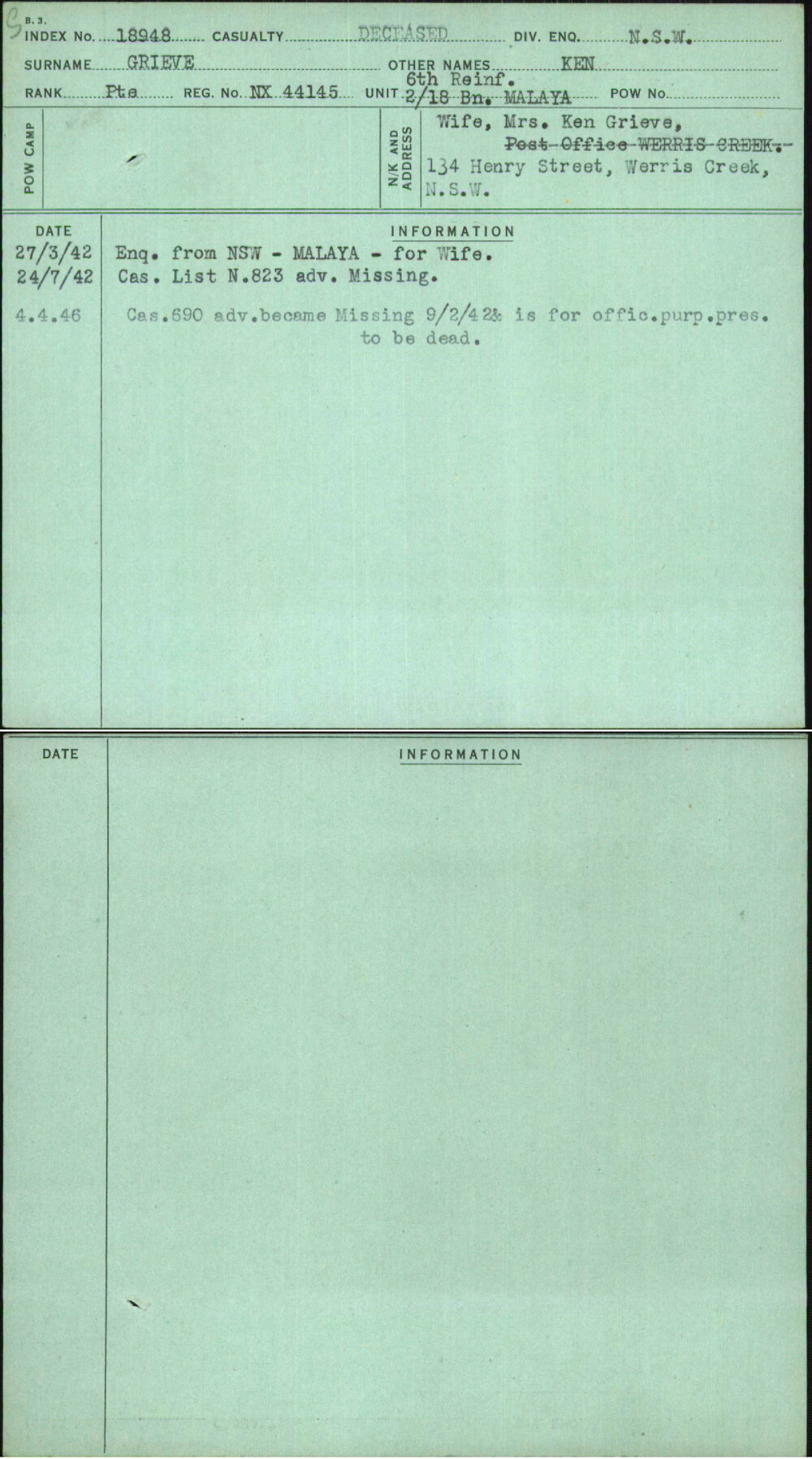 Grieve, Ken, NX44145