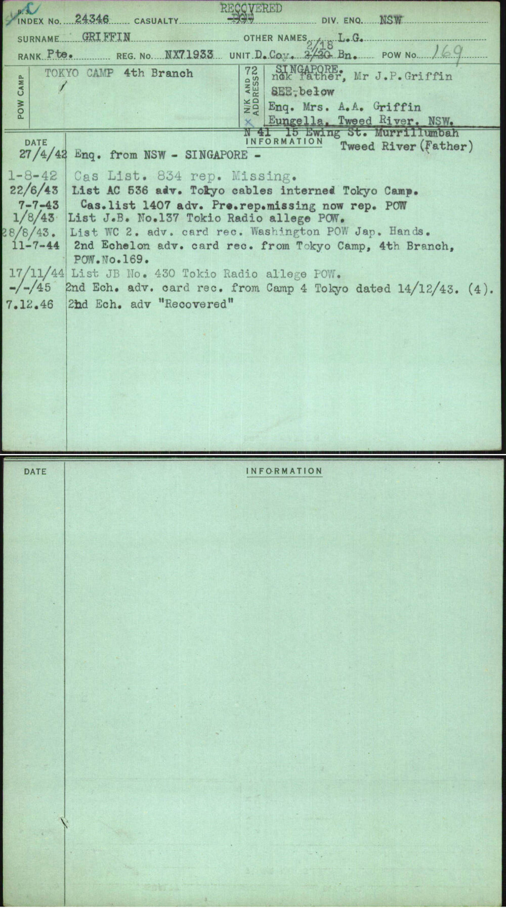 Griffin, L G, NX71933