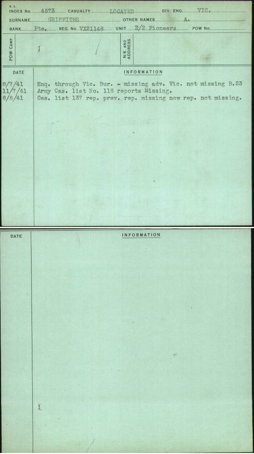 Griffiths, A, VX21148