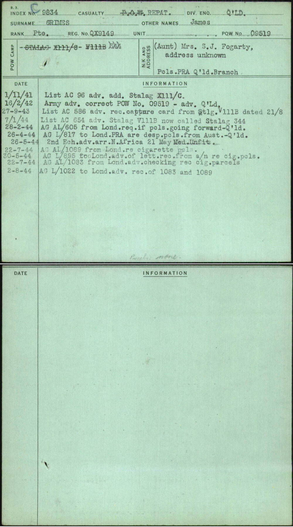 Grimes, James, QX9149