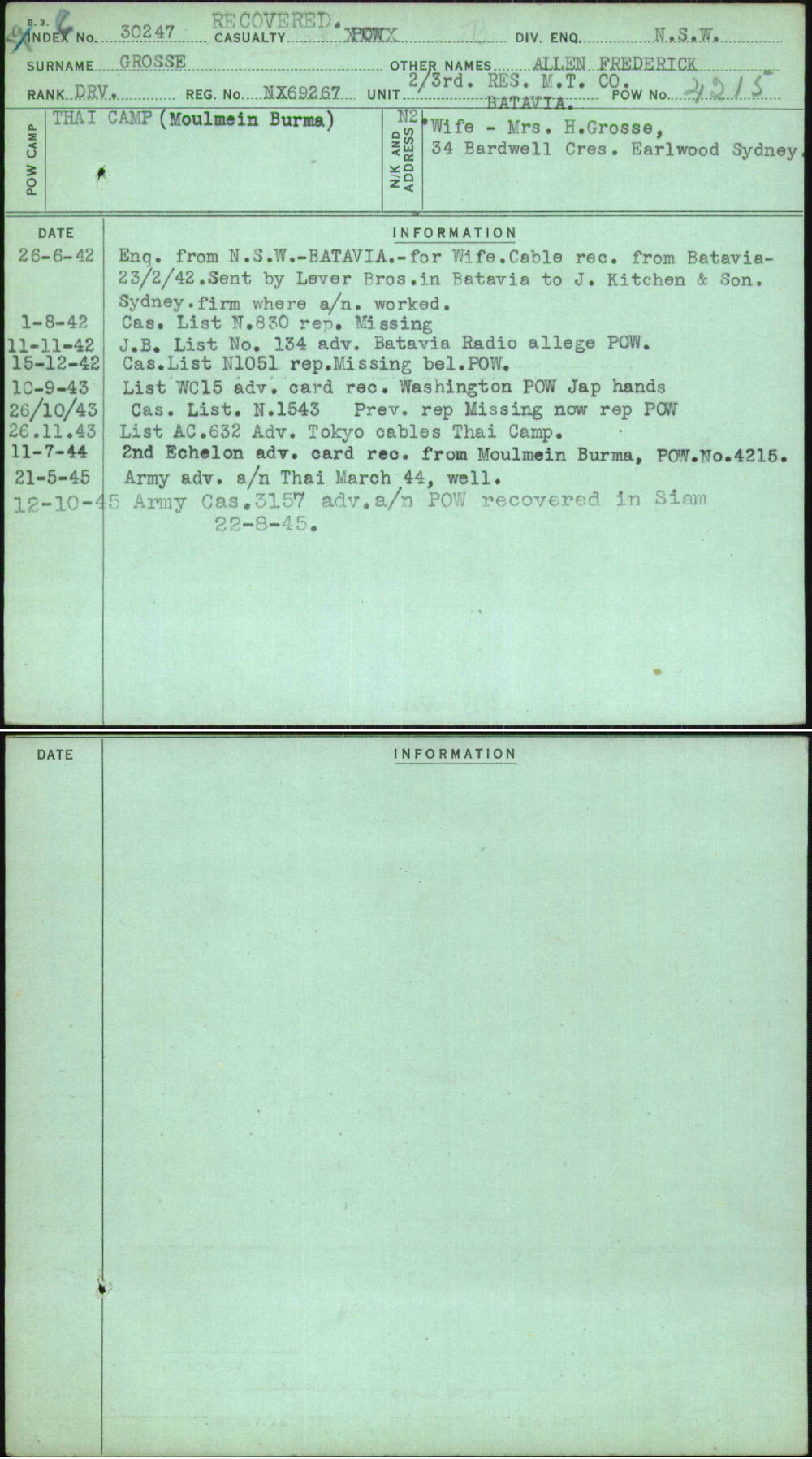 Grosse, Allen Frederick, NX69267