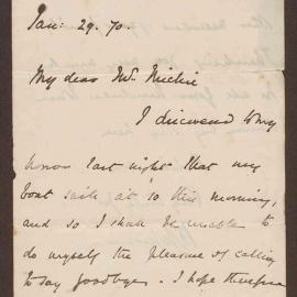 Letter from N.W. Morris, Toorak, Melbourne
