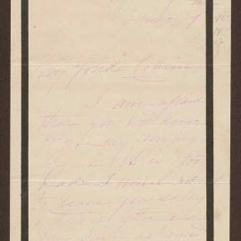 To "My fond cousin" (Jim) from Cousin May at Sydney