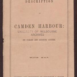 Description of Camden Harbour, its climate and adjoining country - brochure