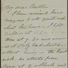 Walter Butler to his mother, no address.