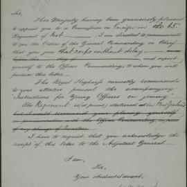 Ensign Villars Butler, order to join Corps.