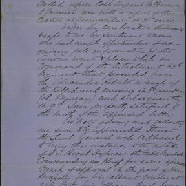 Copy of letter from Colonel A.F.W. Wyatt (65th foot) to the Military Secretary.