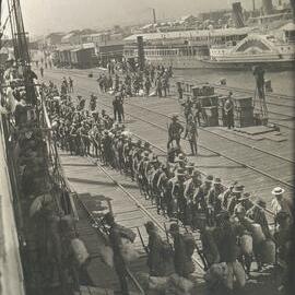 “Us” marching aboard the Orvieto