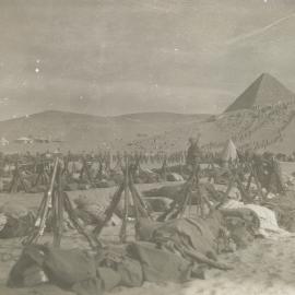 Work and rest, 1st morning in Camp. Mena.