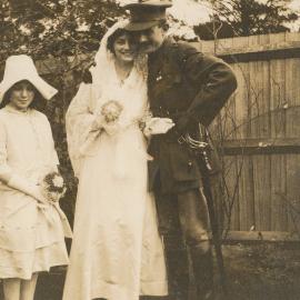 Alfred and Frances Derham on their wedding day