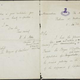 William Henry Archer to Mayor of Sandhurst.
