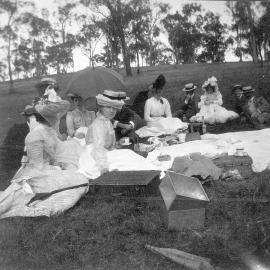 Photo of group picnicking