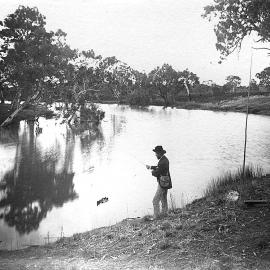 A man fishing