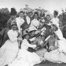 Thireteen women with interlaced arms