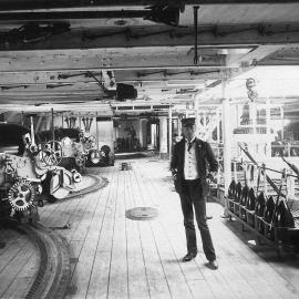 Unidentified uniformed man aboard ship