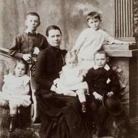 Clarke, Mrs Leandre and children.