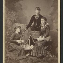 Group photograph of Ada Armytage, Jessie Fairbairn and Berth Hopkings