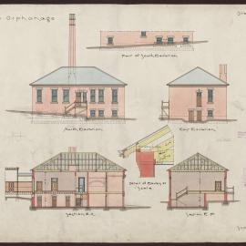 Architectural drawing for the Bendigo Orphanage [1908]