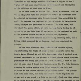 Excerpt from Colonel Mair's journal.