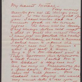 Letter from Blanche Due to her mother, Mrs J.M. Smith