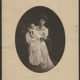 Lilian Cock (Hughes) with Emily Elizabeth Cock, her daughter.