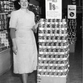 Carnation Evaporated Milk marketing display in a Victorian Crofts Store.
