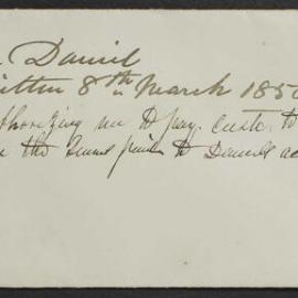 [Daniel Ritchie to Robert Ritchie in Cloverhill Scotland, 8 March 1858]