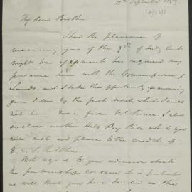 [Daniel Ritchie to Robert Ritchie in Cloverhill Scotland, 12 September 1859]