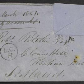 [Daniel Ritchie to Robert Ritchie in Cloverhill Scotland, 20 January 1861]