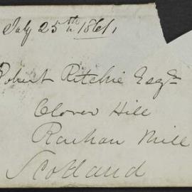 [Daniel Ritchie to Robert Ritchie in Cloverhill Scotland, 20 May 1861]