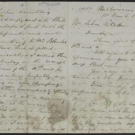 [Correspondence from John Ritchie, Melbourne, to Daniel Ritchie, 15 March 1865]