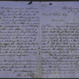Correspondence from John Ritchie, Blackwood, to Daniel Ritchie, 20 August 1865