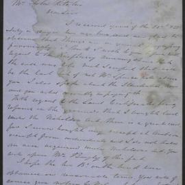 Correspondence from Daniel Ritchie, Blyth, to John Ritchie, 25 September 1865