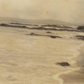 Ocean scene, rocks and shore
