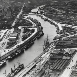 River Yarra, Aerial view photograph, Jan 1925
